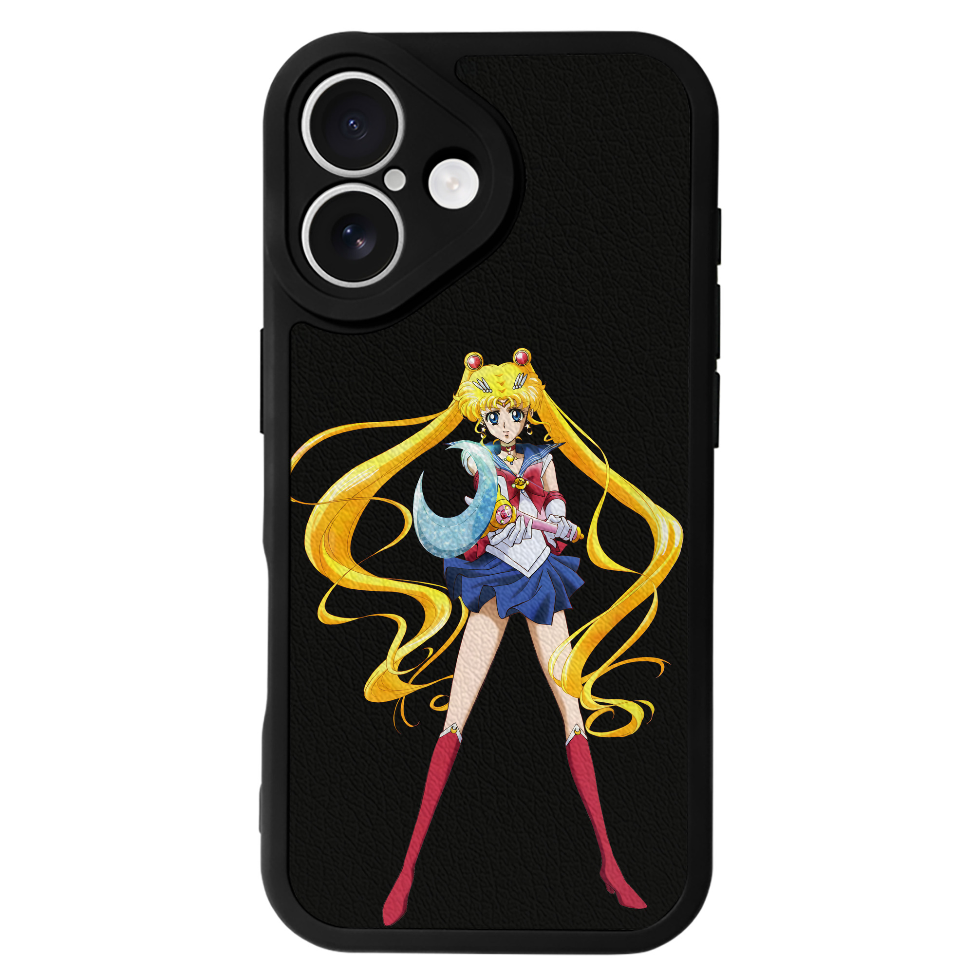 （画像用） 美少女戦士セーラームーン 月野 うさぎ つきの うさぎ Sailor Moon Tsukino Usagi 【iPhone 16シリーズ対応】シリコンスマホケース（レザー調） 材質：シリコン